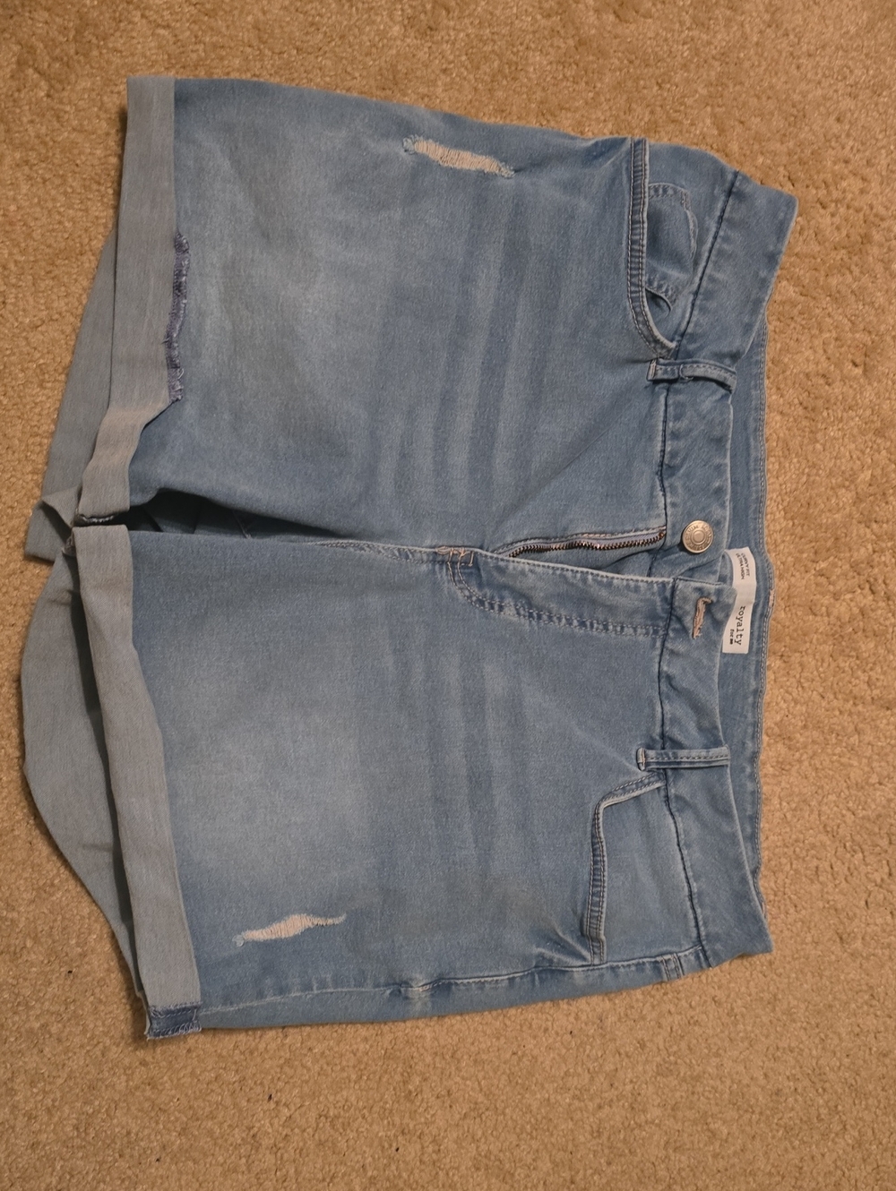 Royalty For Me Light Blue Curvy High-Rise Denim Shorts